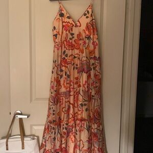 1 State lined colorful maxi dress in size L.  NWT.
